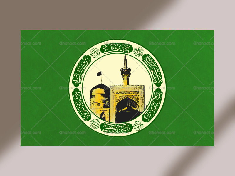دکور-لایه-باز-شهادت-امام-رضا-منقش-به-گنبد-و-ایوون-طلا