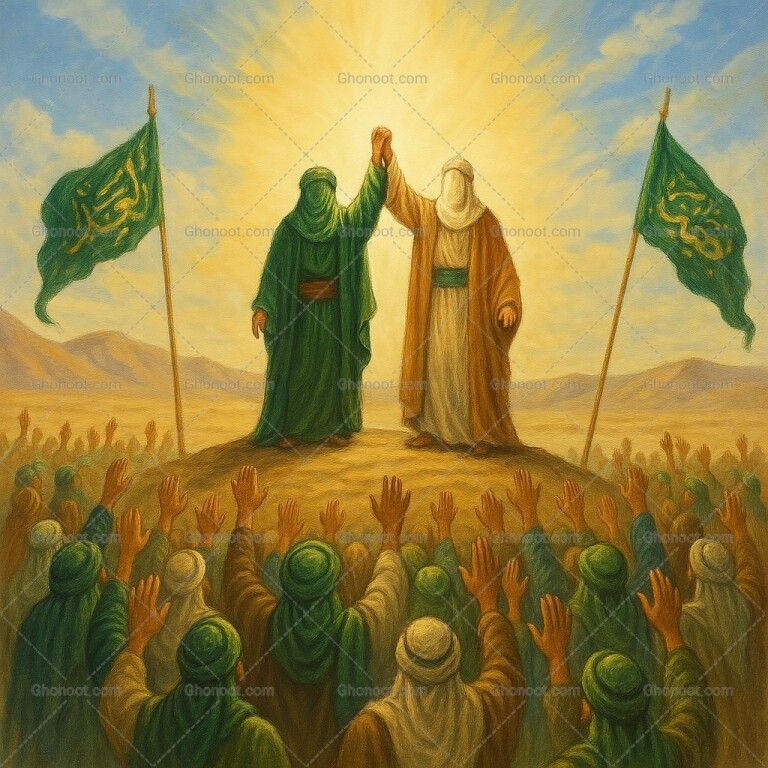 بالا-بردن-دست-امام-علی-توسط-پیامبر