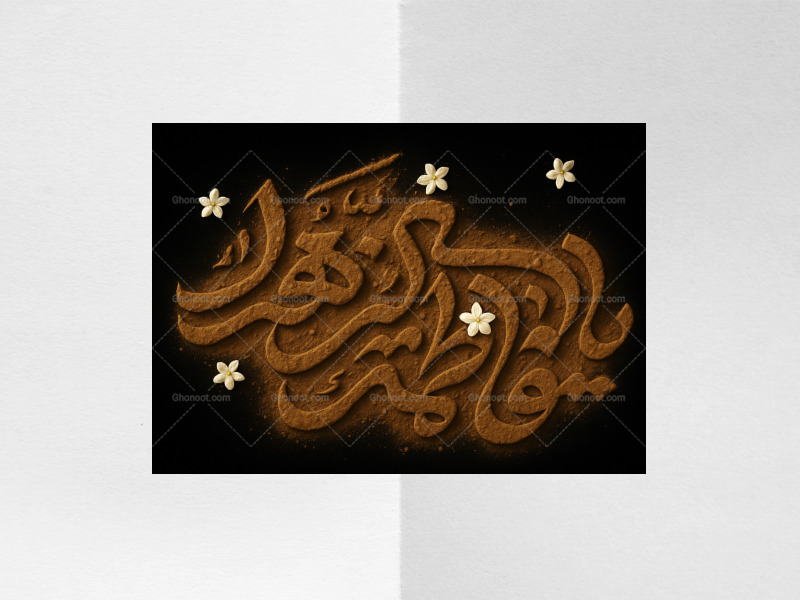 یا-فاطمه-الزهرا-طرح-یاس-خاکی