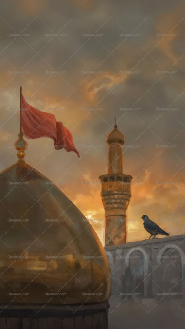 عکس-باکیفیت-حرم-امام-حسین-(ع)-نقاشی-