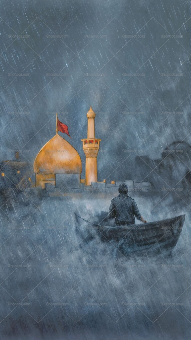 عکس-(نقاشی)-جذاب-حرم-امام-حسین-(ع)