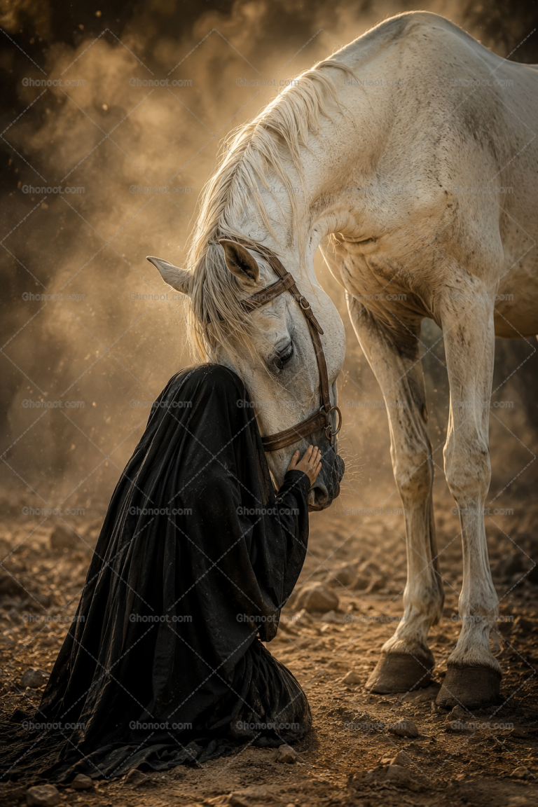 تصویر-ذوالجناح-و-حضرت-رقیه